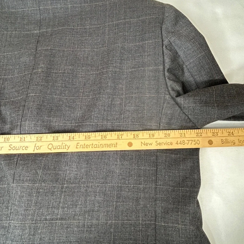 Hickey Freeman Boardroom Single Vent Wool Sportcoat Blazer Gray‎ 42R